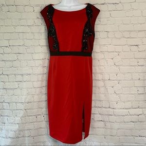 NWT Spin Red & Black Formal Cocktail Dress 1X